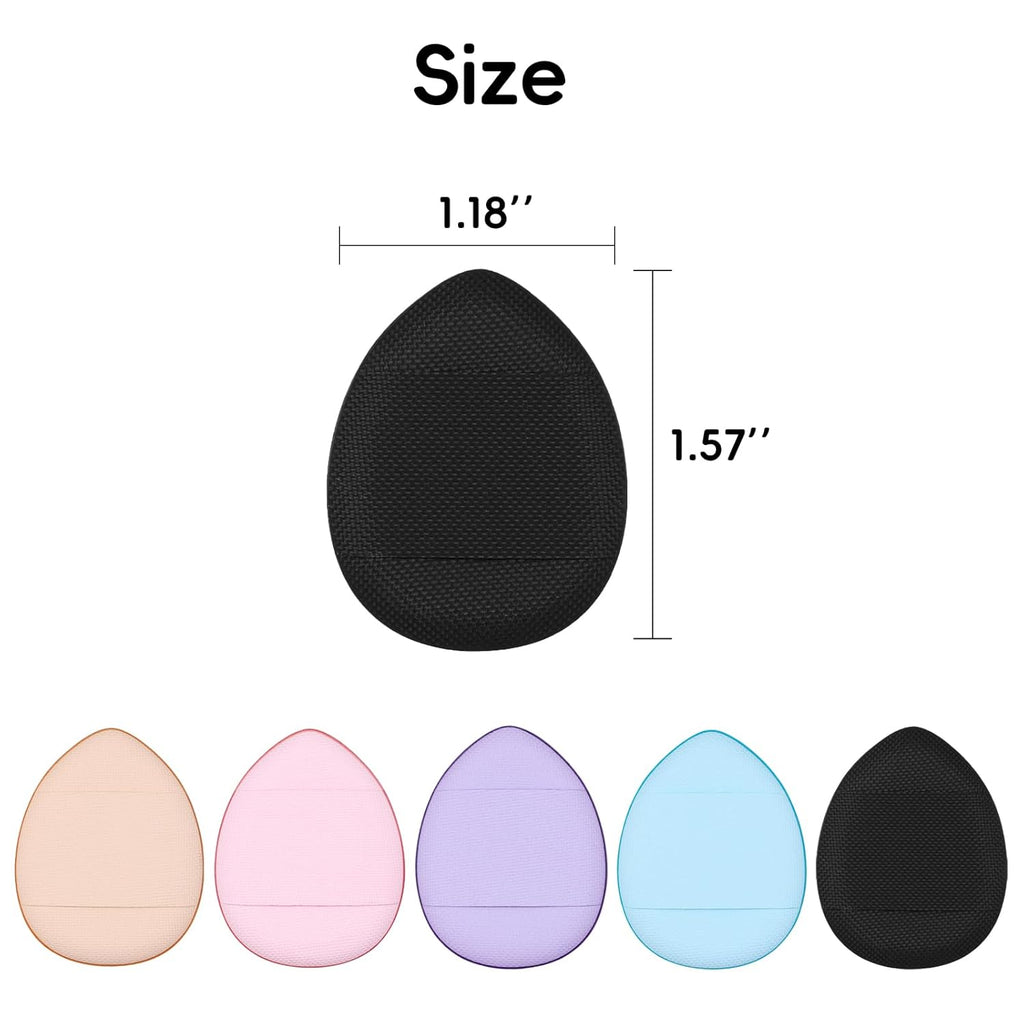 ‌30 Pcs Mini Powder Puffs & mini makeup sponge Set - setting powder puff, Dual-Use (Dry/Wet) for Foundation, Concealer & Eyeshadow - Soft, powder puffs &makeup puff Makeup Sponges with Storage Box