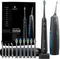 2-1 Oral Clean Kit- Water Dental flosser & Electric Toothbrush Combo- Brushing & Flossing- for Teeth Cleaning and Gum Health (Black)