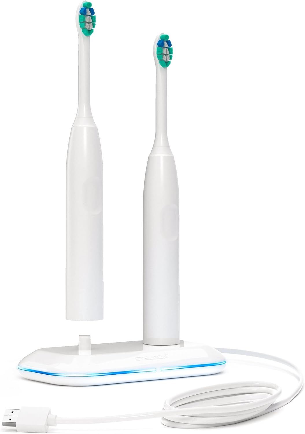 Galvanox Dual Toothbrush Charger for Philips Sonicare Electric Toothbrushes - Replacement for HX6100 Works with Protective Clean 4100, 6100, Kids Models & More (Waterproof Charging Base) 2-in-1