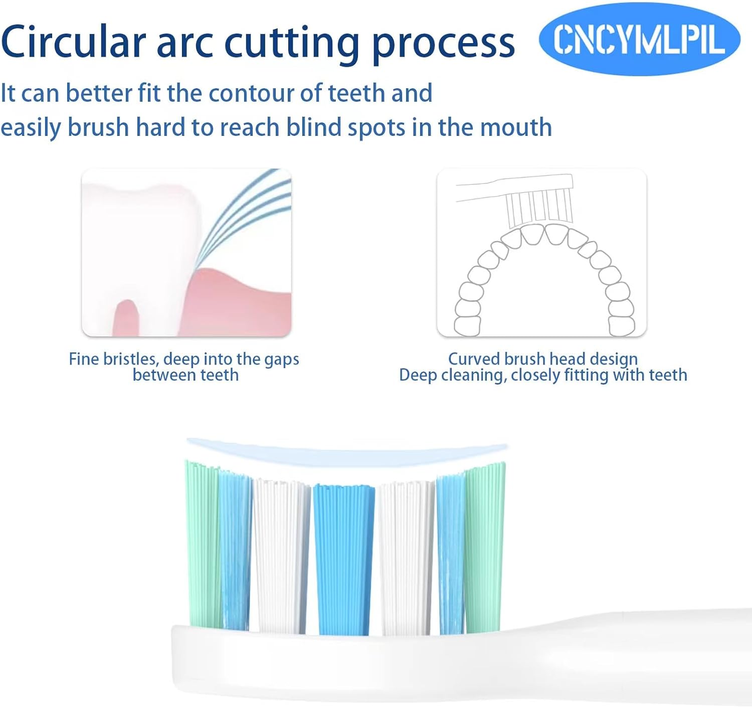 Replacement Toothbrush Heads for Philips Sonicare Replacement Heads, Electric Replacement Brush Head Compatible with Phillips Sonicare Electric Toothbrush, 8 Pack