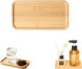 1PCS Bamboo Bathroom Trays - Suitable for The Bathroom,Kitchen,Breakfast Tray and Decorative Tray (8.27 in * 4.33 in)