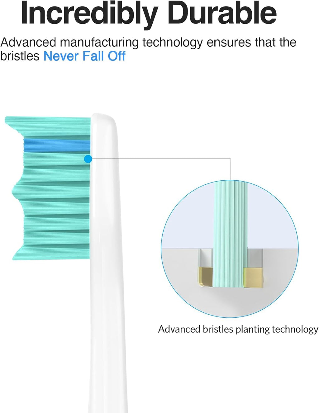 Replacement Toothbrush Heads for Philips Sonicare Replacement Heads E-Series, Essence, Xtreme, Electric Replacement Brush Head for Phillips Sonicare, for Philips Sonic Care Toothbrush,6 Pcs