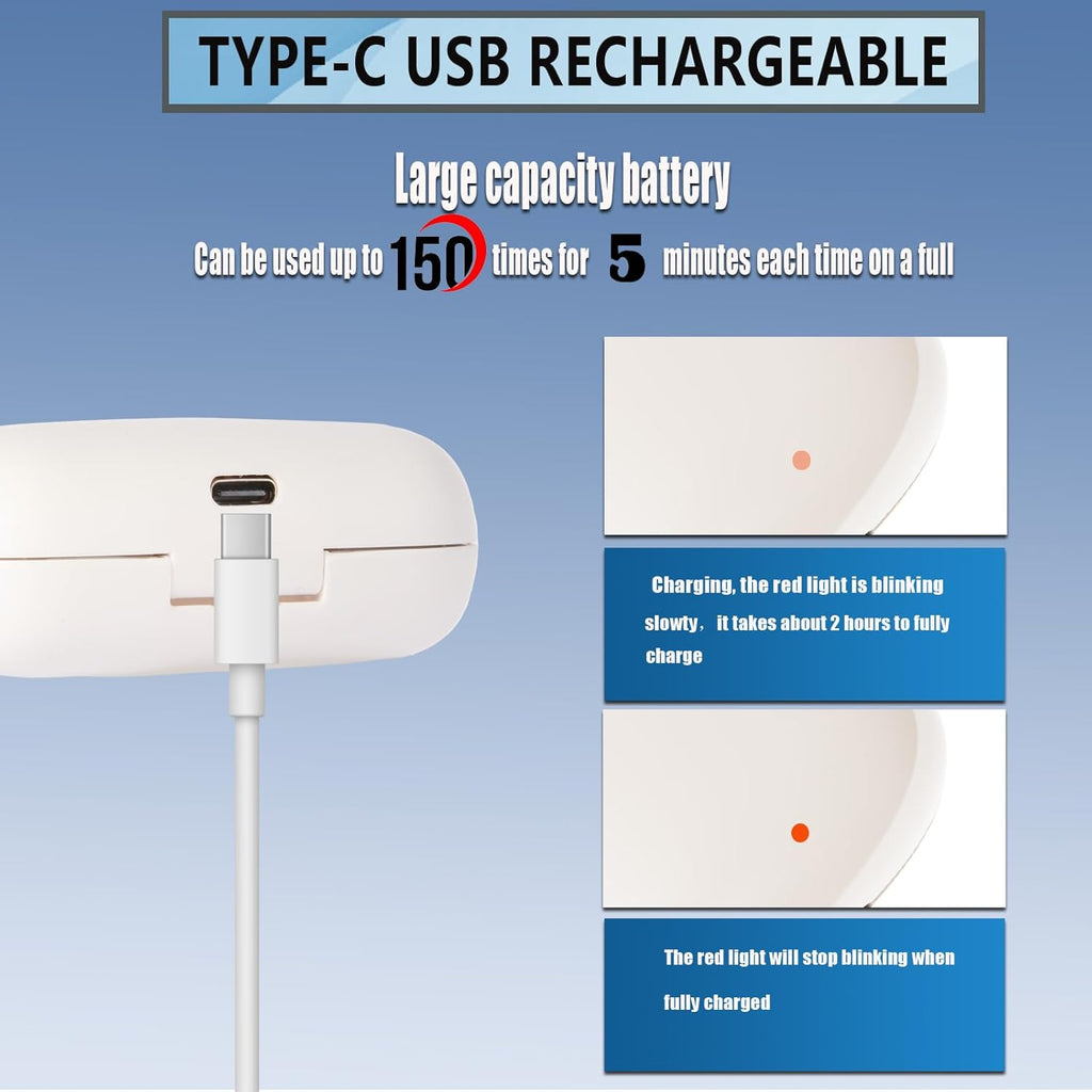 UV-C Toothbrush Sanitizer Cover Case and Holder Electric Travel Toothbrush Cover with Holder for Any Toothbrush Head Rechargeable Toothbrush Travel Case White