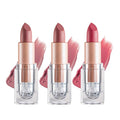 3PCS Matte Nude Lipstick Set Velvet Lip Gloss Non-Fading Non-Sticky Cup Nude Lipstick Matte Lip Stain Long Lasting Waterproof Lipstick for Women Girls Daily Lip Makeup - Set B