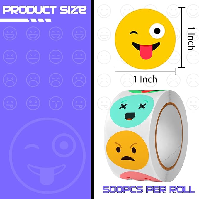 1500 Pcs Smiley Face Stickers Motivational Stickers for Teachers (Multicolor-3 Pack)