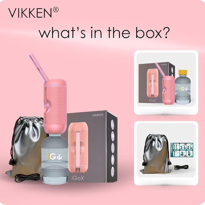 VIKKEN® 250ml iGo X Portable Travel Bidet USB-Type C Rechargeable Electric Mobile Handheld Ultra Strong Water Spray Personal Hygiene Self Care for Women & Men