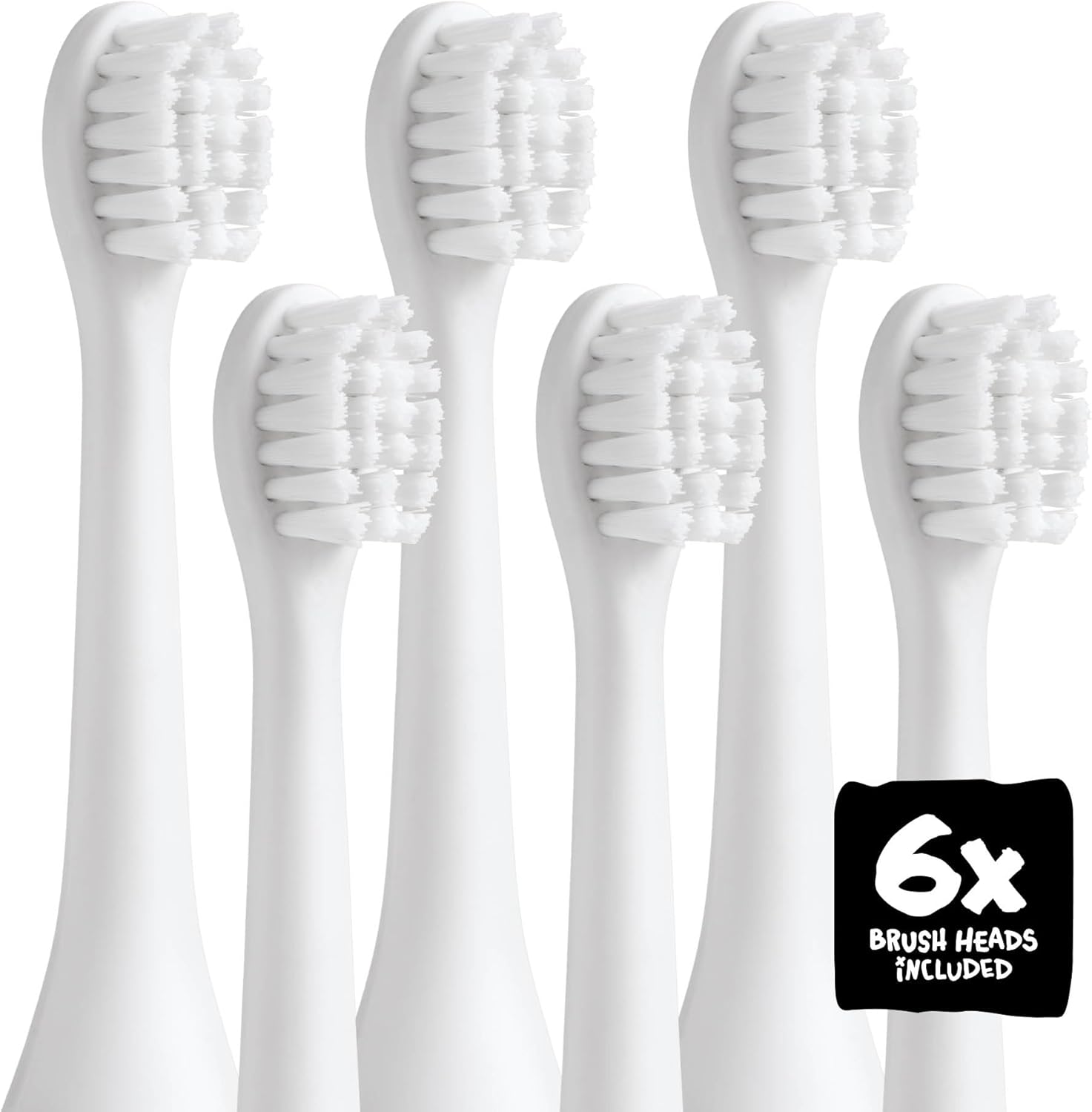 Made By Dentists Kids Electric Toothbrush Replacement Heads – 6 Heads (2x3) - Soft Bristles Brush Head for Gentle Care, 18 Months Supply