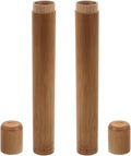 2Pcs Portable Bamboo Toothbrush Holder Case Lightweight Travel Tube for Hiking Camping and Daily Use Storage for Bamboo and Toothbrushes