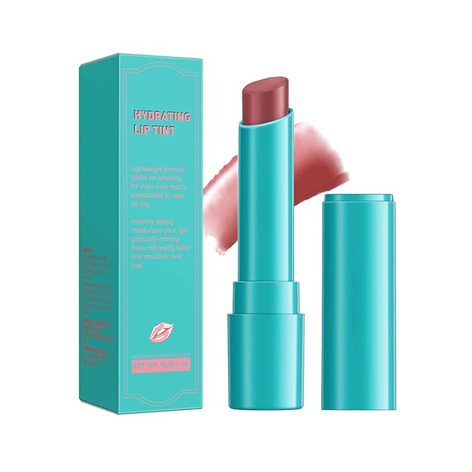 Charm Kiss Lip Tint Hydrating, Sheer Strength Hydrating Lipstick,Powerful Moisturizing Water Lipstick Natural Ingredients, Non-Sticky And Long-Lasting, Glossy Lip Tint Stain for Women (2# Dusty Rose)