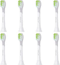 Japanese Brand Whitening Replacement Toothbrush Heads, Compatible with Philips Sonicare Click-on Handles, 8 Pack, Medium, with Tongue Cleaner (CA668, White)
