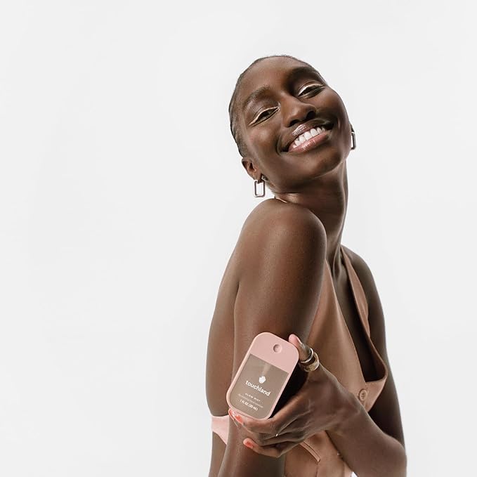 Touchland Limited Edition Glow Mist Duo Set, Revitalizing Hand Sanitizer Spray, Rosewater scented, 1FL. OZ. Travel Size (Set of 2)