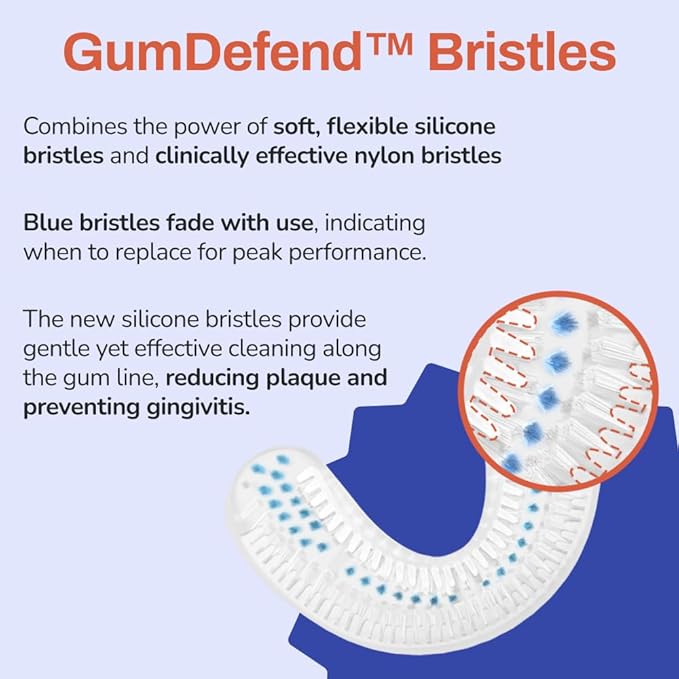 autobrush Kids Electric Toothbrush – Only ADA Accepted U-Shaped Toothbrush, Clinically Proven Up to 5.1X Better Cleaning, 30 Seconds, Full-Mouth 360 Coverage, LED Lights, Music, Ages 6-8, Daniel Tiger