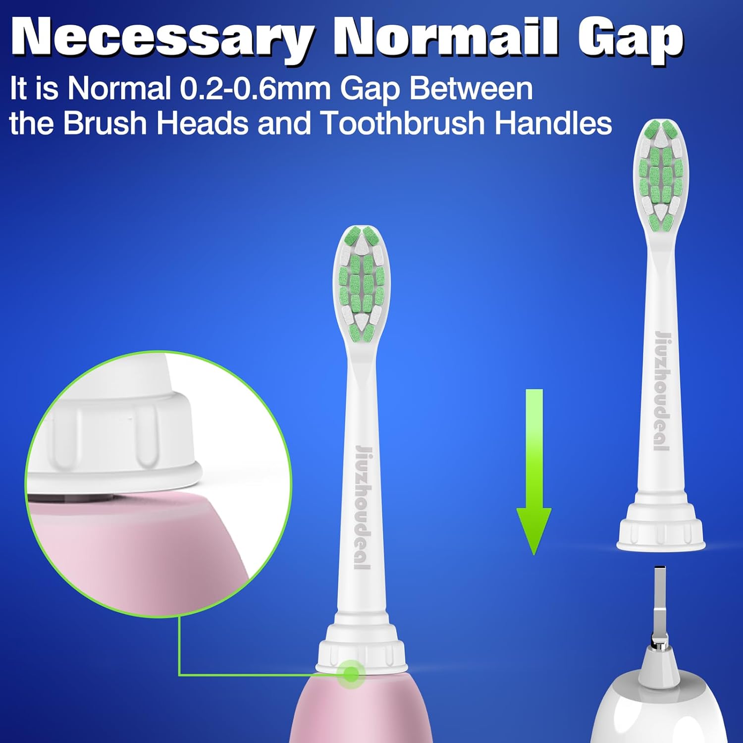 Replacement Heads for Philips Sonicare Toothbrush, Replacement Brush Heads Compatible with Phillips Sonicare Electric Toothbrush, 4-Pack, White