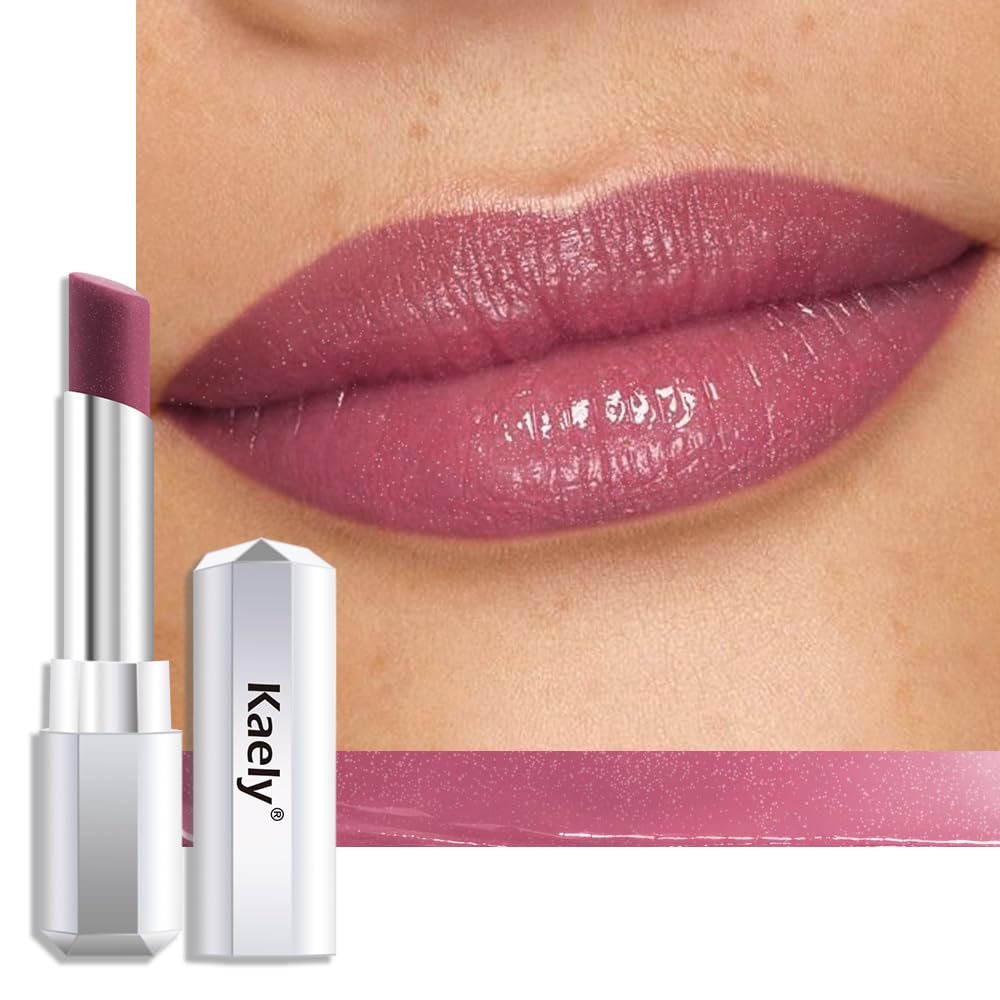 Kaely Mauve Honey Lipstick Tinted Lip Balm, Hydrating Shine Lipstick for Women Dry Lips, Moisturizing Nourishing Glossy Lip Gloss Stain Makeup, Sheer Lightweight, Vegan & Cruelty-Free, 07