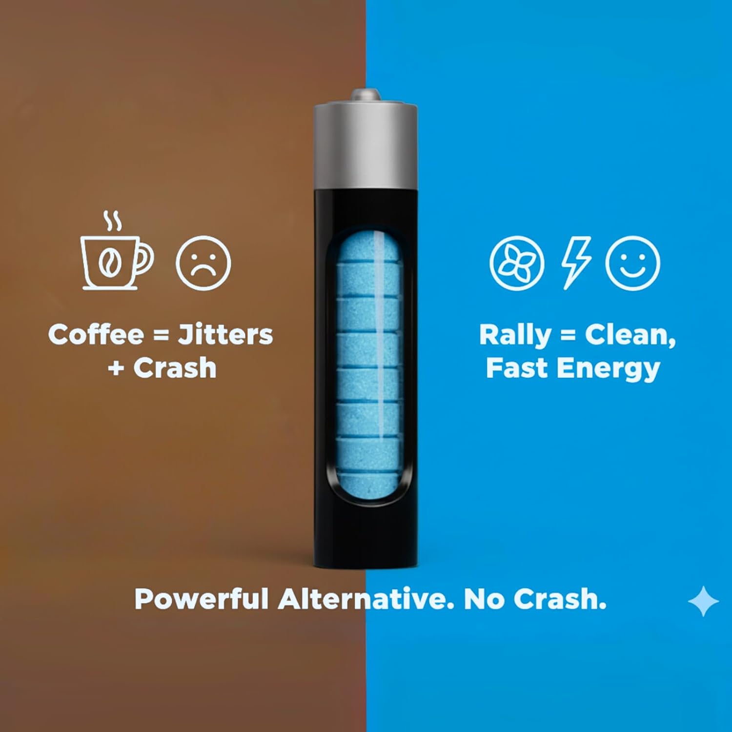 Rally Caffeine Mints, 60 Milligram, Instant Energy, Fresh Breath, Caffeinated, 0 Sugar, Natural Peppermint, Cinnamon, Wintergreen Variety Pack (3 Packs, 30 Mints)