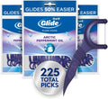 Oral-B Glide Peppermint Dental Floss Picks with Arctic Peppermint Oil Flavor, 75 Count, Pack of 3