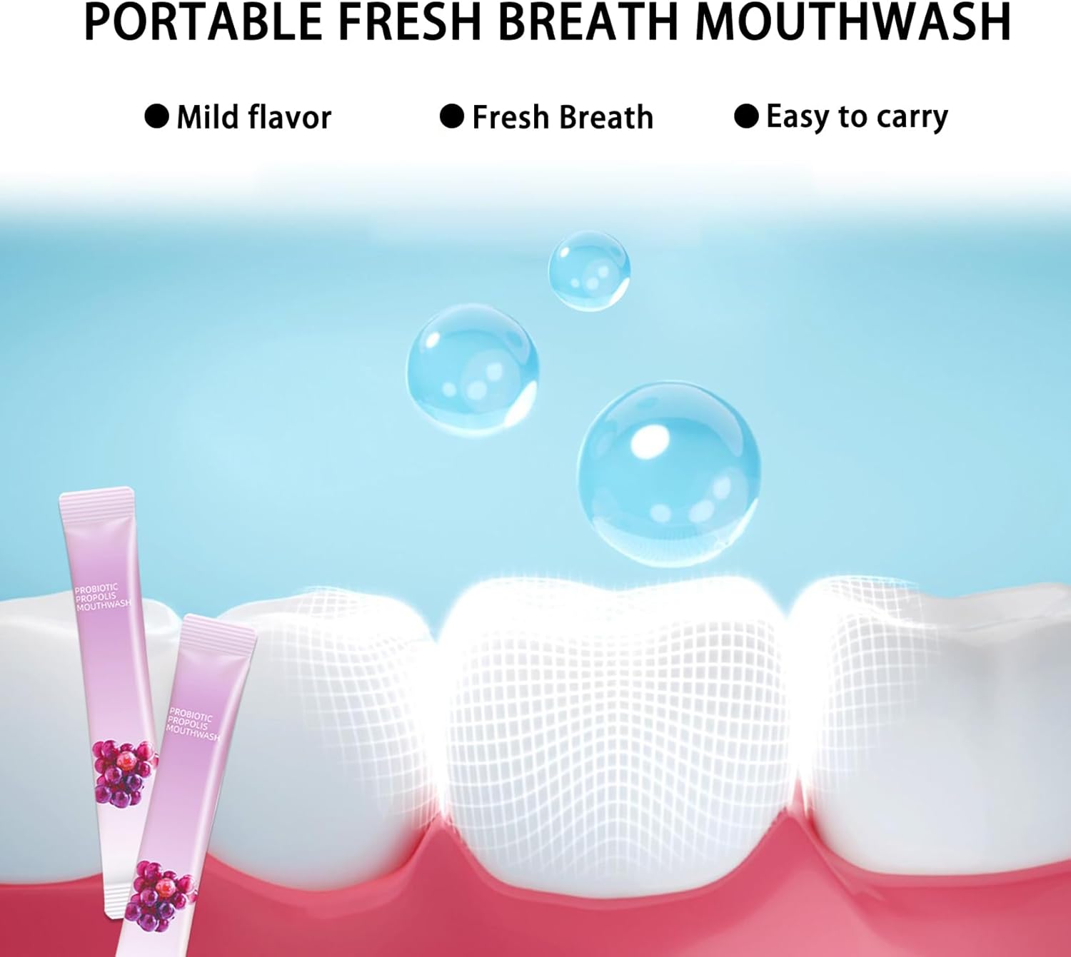 60PCS Travel Size Mouthwash,Portable Mini Mouthwash,Long-Lasting Freshness Travel Mouth Wash for Oral Care A21