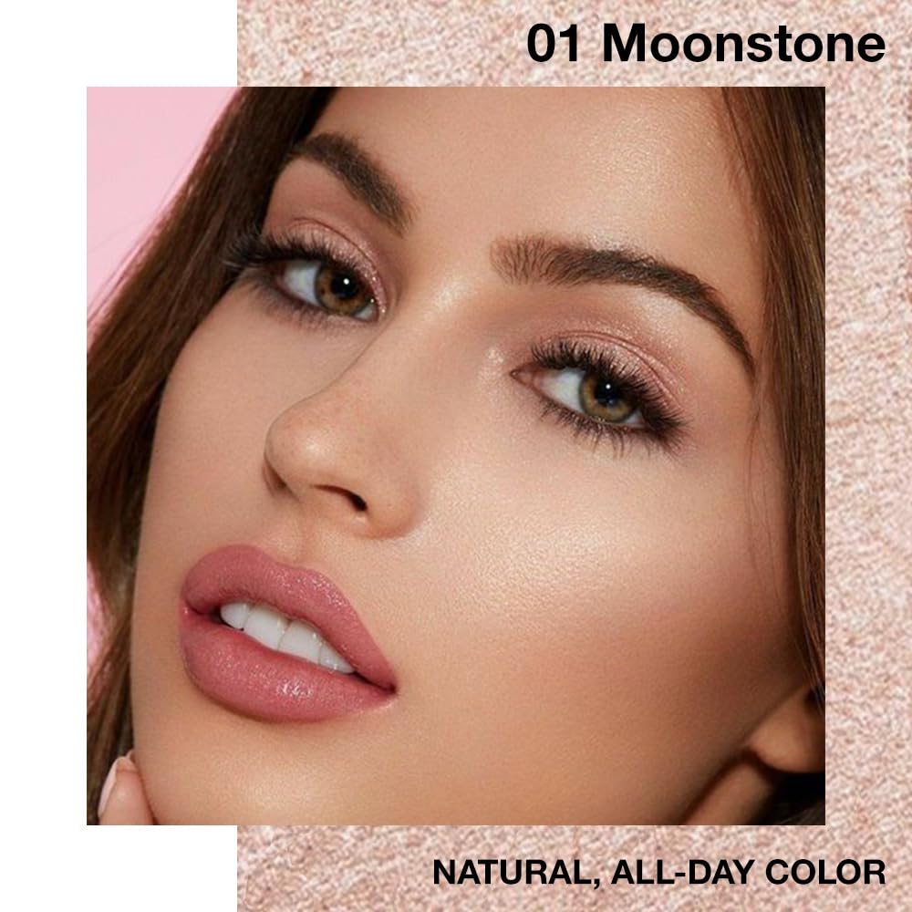 Single Cream Eyeshadow,Pink Brown Shimmer Eye shadow Pallette,Long Lasting Glitter Eyeshadow,Soft Shimmer Eye Makeup,Vegan & Cruelty-Free Mini Eye shadow for Brown Blue Green Eyes. 01#