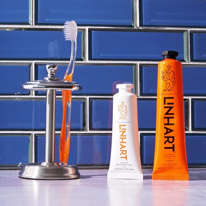 LINHART Whitening Toothpaste 3.4 Oz and Teeth Whitening Gel 1.7oz – Set for Sensitive and Normal Teeth (Smile Set)