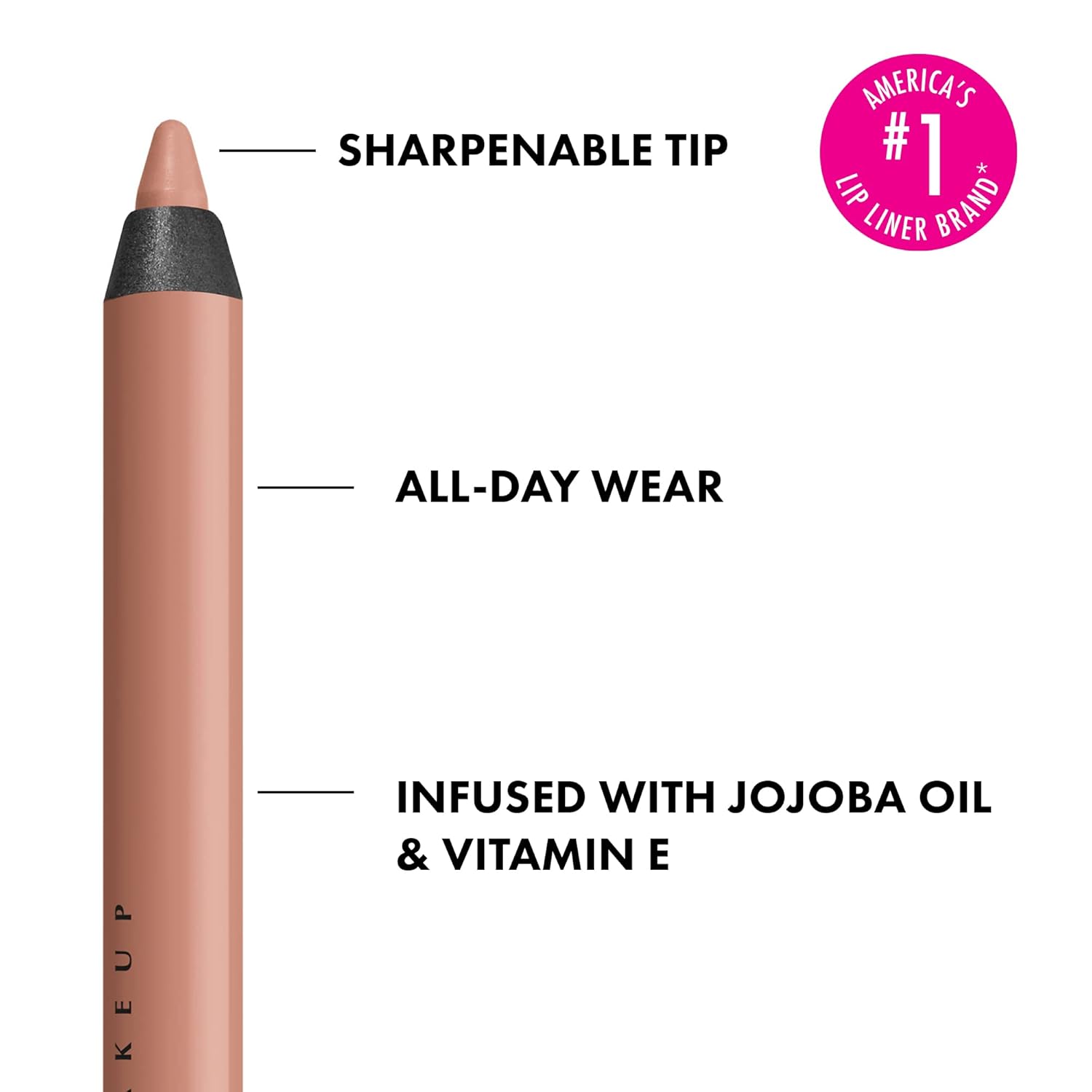 NYX PROFESSIONAL MAKEUP Line Loud Lip Liner, Longwear and Pigmented Lip Pencil with Jojoba Oil & Vitamin E - Goal Crusher (Midtone Beige)