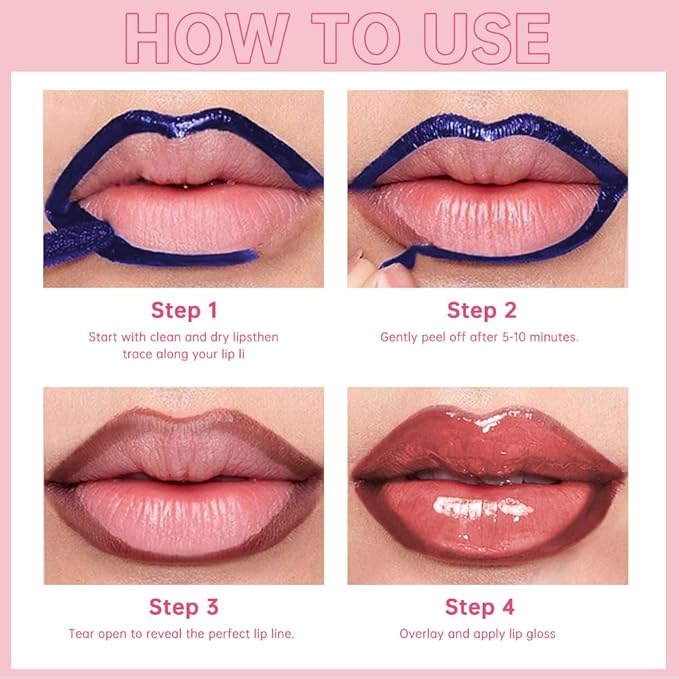 Peel Off Lip Liner & Gloss Stain in Rose Brown – Tattoo-Like Peel Off Lip Stain Liner + Hydrating High Shine Nude Gloss, Long-Lasting Waterproof Smudge-Proof Duo for Natural Mocha-Toned Lips 4