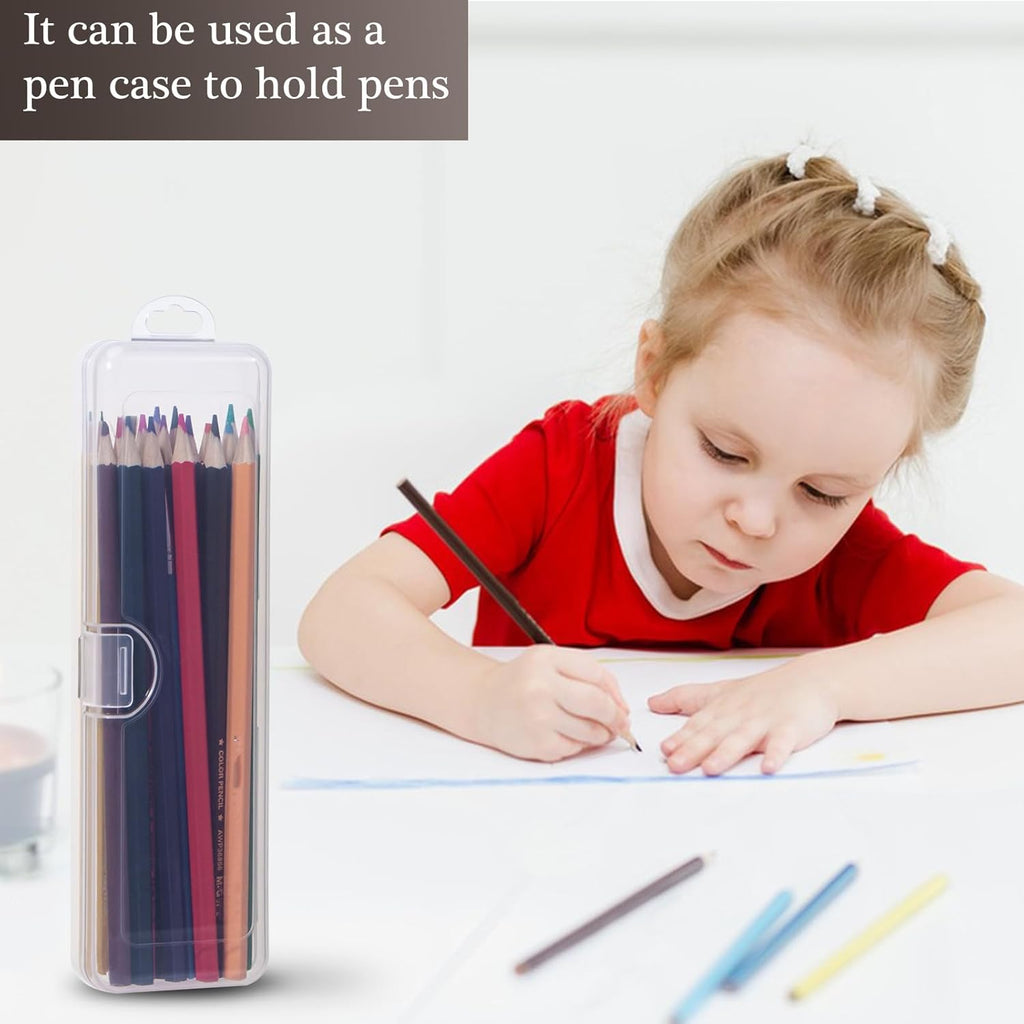 Toothbrush Travel Case 2 Pack, Clear Toothbrush Case Holder Travel Size Plastic Toothbrush Holder Toothpaste Storage Container Portable for Traveling, 7.87 x 2.36x 1.18”