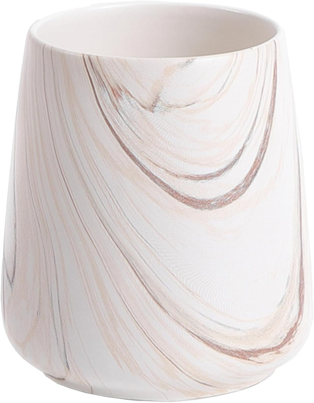 Marble Brown Toothbrush Holder for Bathroom - Ceramic Tooth Brushing Holders, Toothbrush Cup, Toothpaste Organizer for Bathroom Countertop, Makeup Brush Holder, Pen Holder for Home Desktop Storage