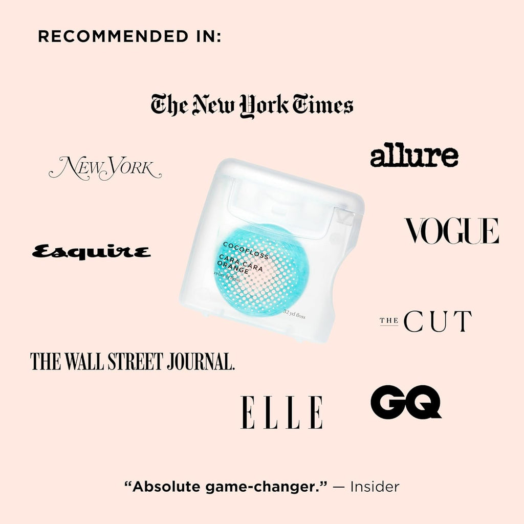 Cocofloss Woven Dental Floss, Dentist-Designed Oral Care, Orange Scent, Waxed, Expanding, Kid-Friendly String Floss with Coconut Oil, 1 Spool (33 yd)