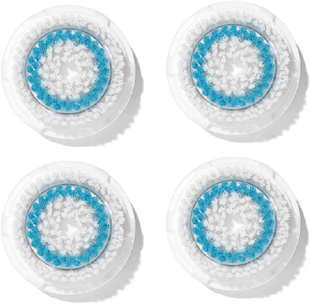 Clarisonic Brush Head Replacements | Compatible with Mia 1, Mia 2, Mia Fit, Alpha Fit| Verified by Transparency, Deep Pore, (4 Count (Pack of 1))