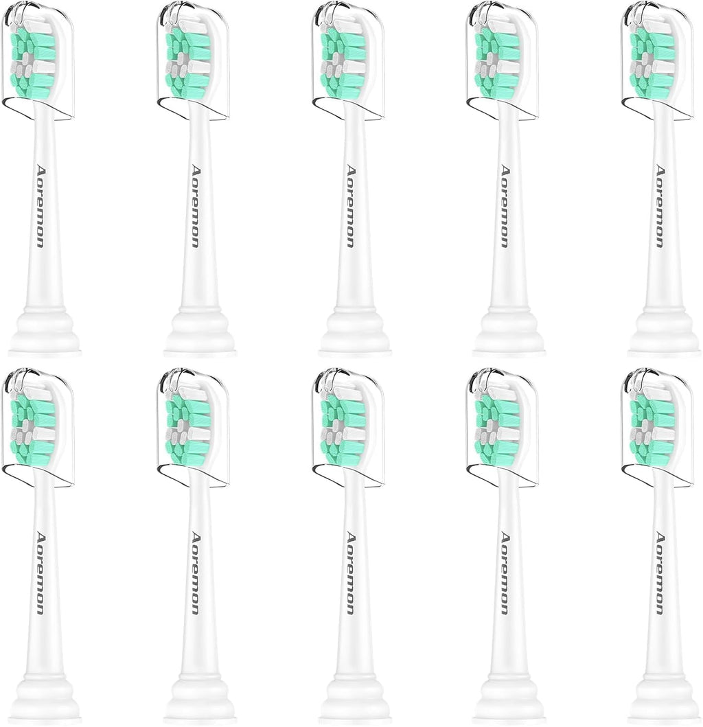 Aoremon Toothbrush Replacement Heads for Philips Sonicare Replacement Heads - Standard Toothbrush Head Compatible with Most Phillips Sonicare Click-on Electric Toothbrushes