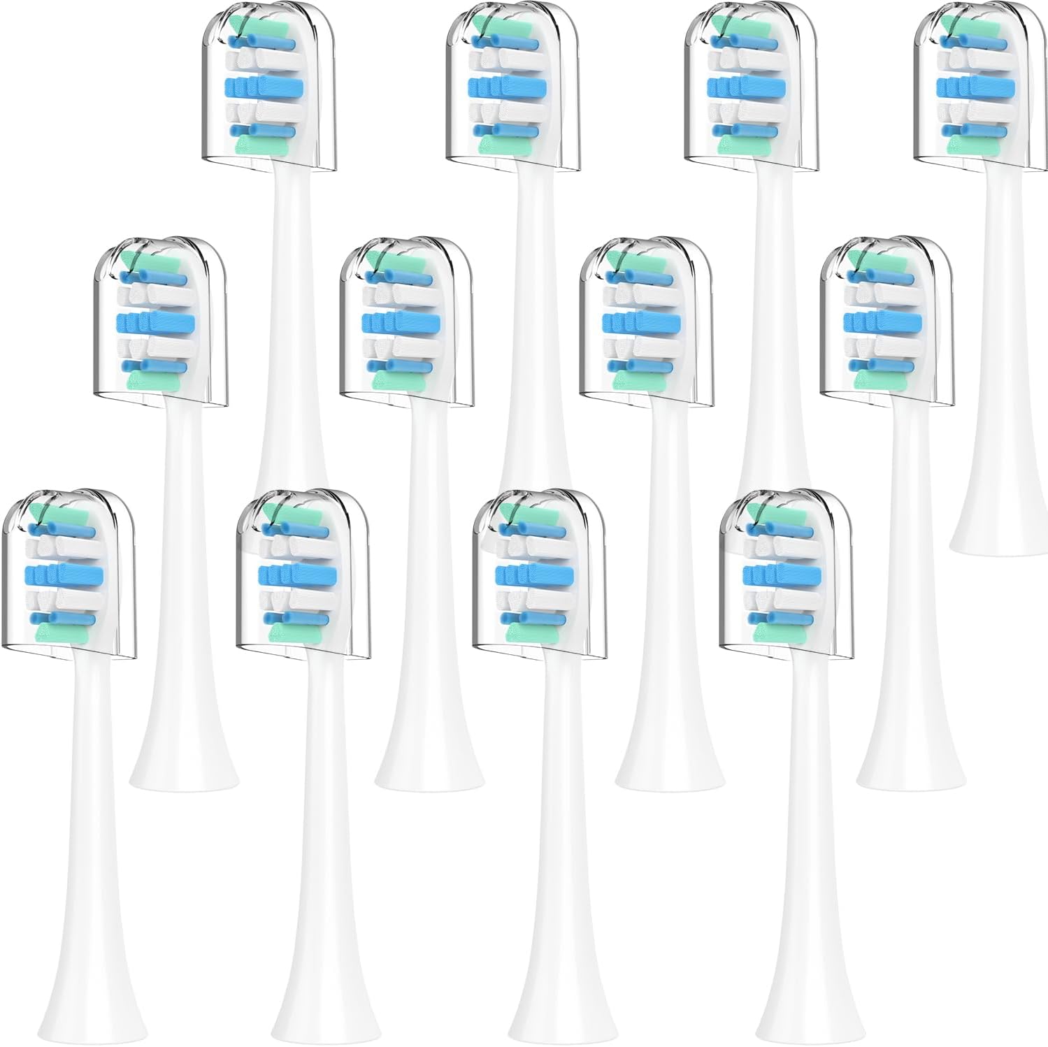 Electric Toothbrush Heads for Philips Sonicare Replacement Heads C1,C2,4100, Replacement Brush Head Compatible with Phillips Sonicare Electric Toothbrushes C2,C1, for Philips Sonic Care Brush,12 Pcs