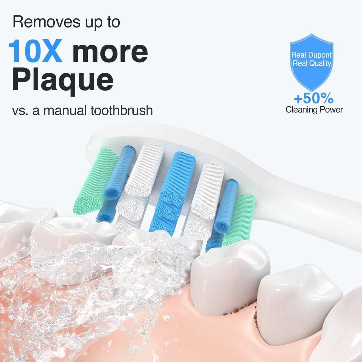 Electric Toothbrush Heads for Philips Sonicare Replacement Heads C1,C2,4100, Replacement Brush Head Compatible with Phillips Sonicare Electric Toothbrushes C2,C1, for Philips Sonic Care Brush,8 Pcs