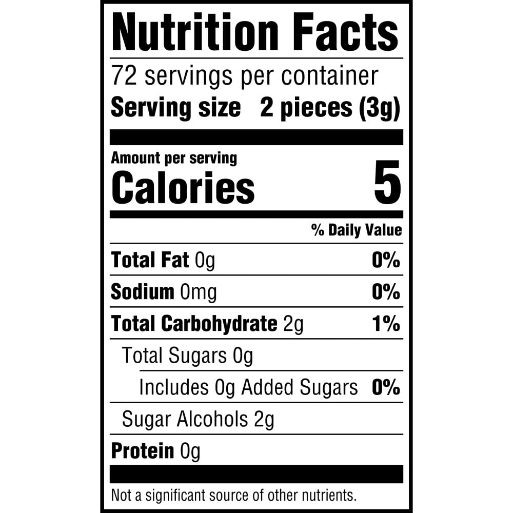 ECLIPSE Spearmint Sugar-Free Chewing Gum, 8 Packs, 18-Count Each Gum Packs