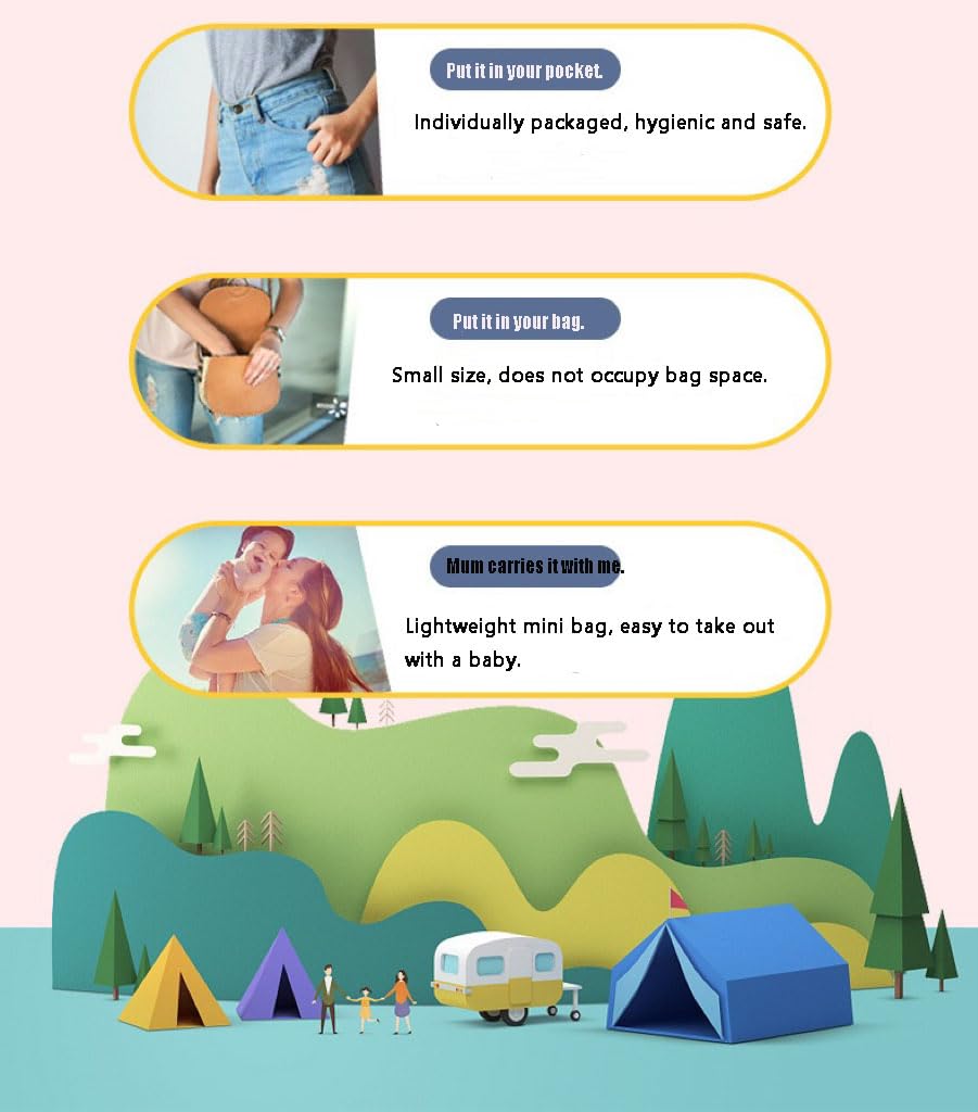 Impossibly Compact Travel Cleaning Wipes - Skin-Friendly Wet Wipes, Hypoallergenic & Unscented for Adults, Kids & Baby Care - 24 Pack Total 192 Wipes