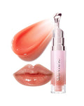 Hydrating Brightening Lip Serum, Smooth Tinted Lip Stain, Plumping Lip Gloss with Polypeptide Squalane, Moisturizing Balms, Brighten Dark Lips, Korean Beauty Makeup (05 Peach Rose)