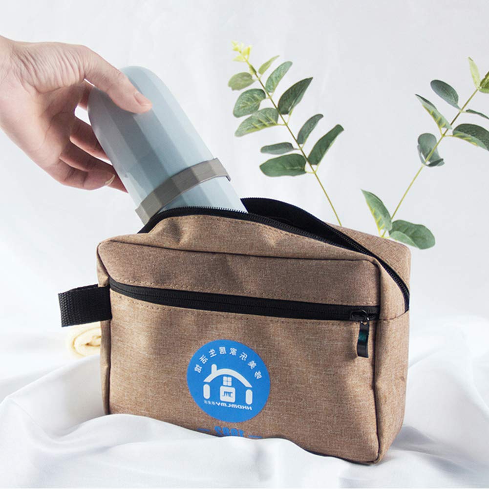 Portable Travel Toothbrush Case,3 in 1 Toothpaste Travel Case Holder Hard Plastic Tooth Brush Container Toothbrush Storage Box for Travel,Business,Home,Camping, School Supplies (Blue)