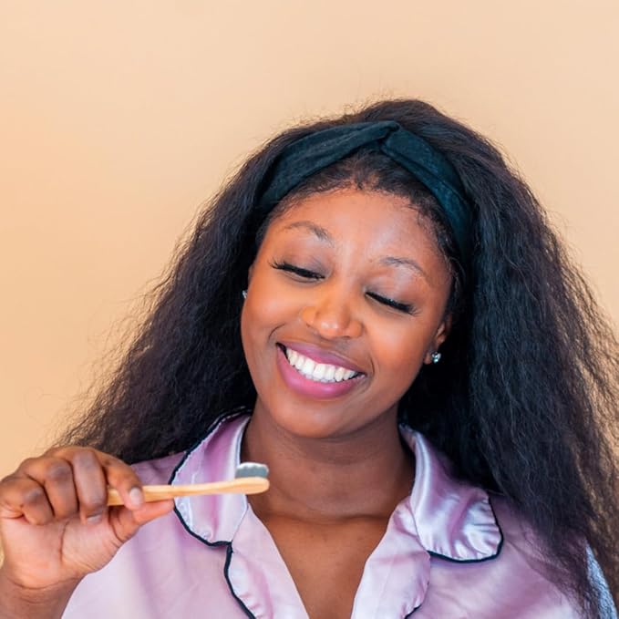 Eco-Friendly Bamboo Extra Soft Toothbrush for Adults, 20,000 Ultra Soft Bristles for Sensitive Gums, Nano Manual Toothbrush with Natural Floss Included, Pack of 4.