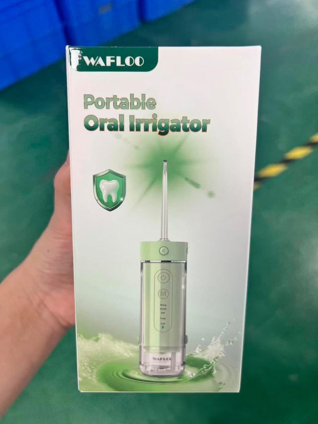 Water Flosser Travel Mini Cordless Portable: 5 Modes Water Dental Floss with Telescopic Water Tank, 4 Tips, IPX7 Waterproof (Green)