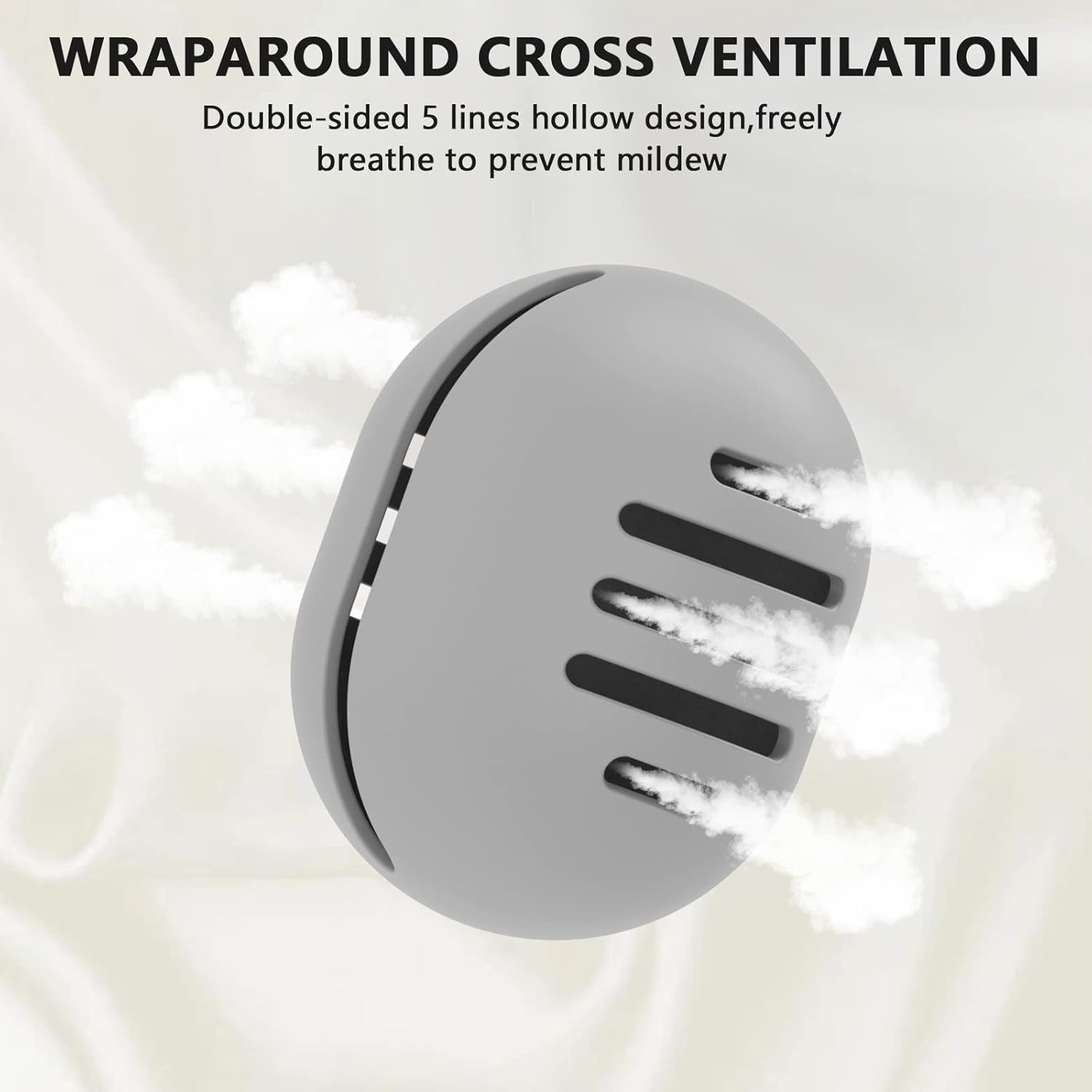 Makeup Sponge Holder,Double-sided Breathable Silicone Beauty Blender Holder,Integrated Make Up Sponge Travel Case for All Sponges,Grey