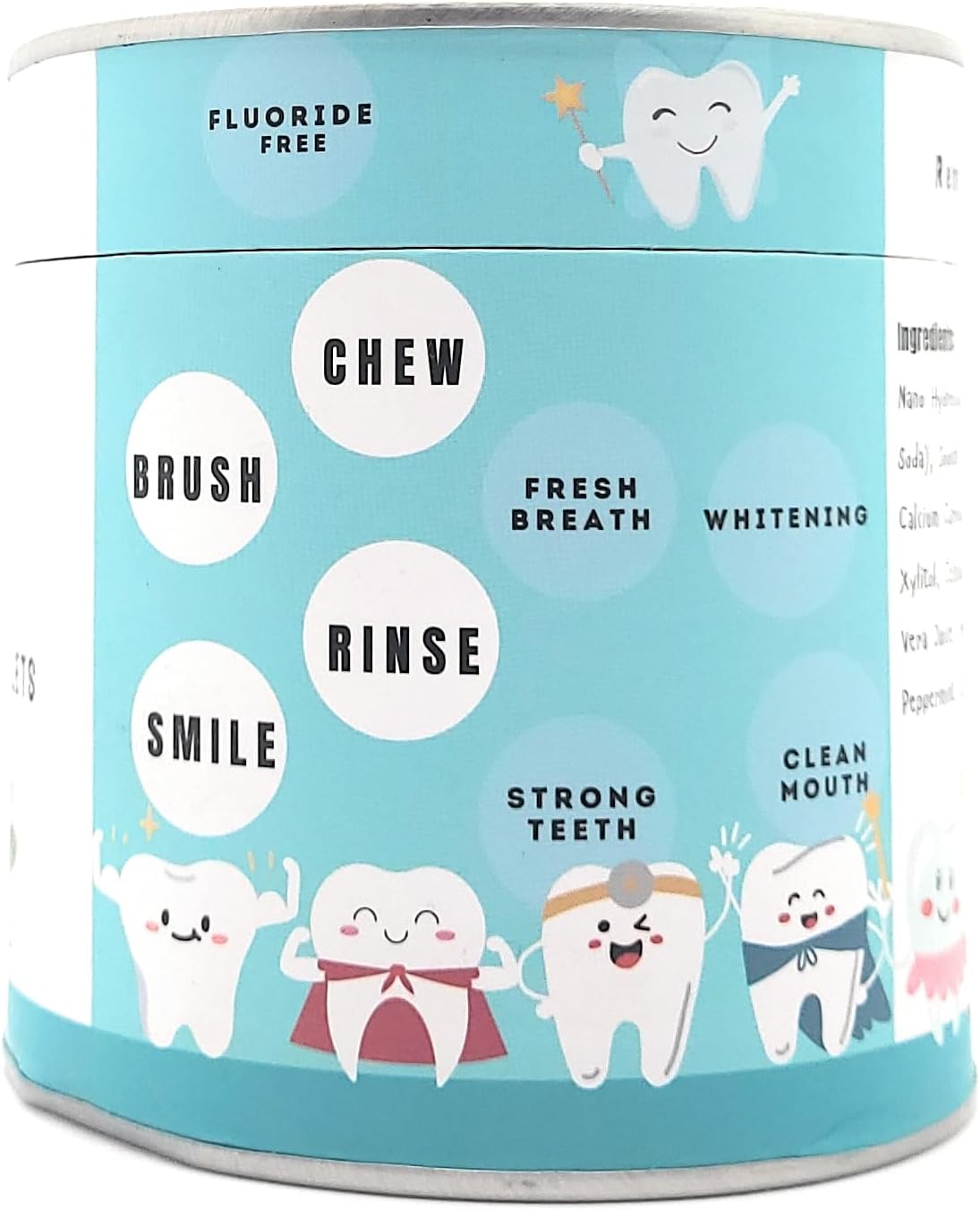 Refill Pack - 365 Toothpaste Tablets - Natural Remineralization & Whitening with Nano Hydroxyapatite - Travel or Daily Use - Fluoride Free (Mint365)