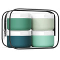 Travel Containers for Toiletries, Silicone Cream Jars BPA-Free, Leak-proof 2oz Travel Size Containers, Portable Size Silicone Jars with Lid for Cosmetic Face Hand Body Cream (4 Pack)