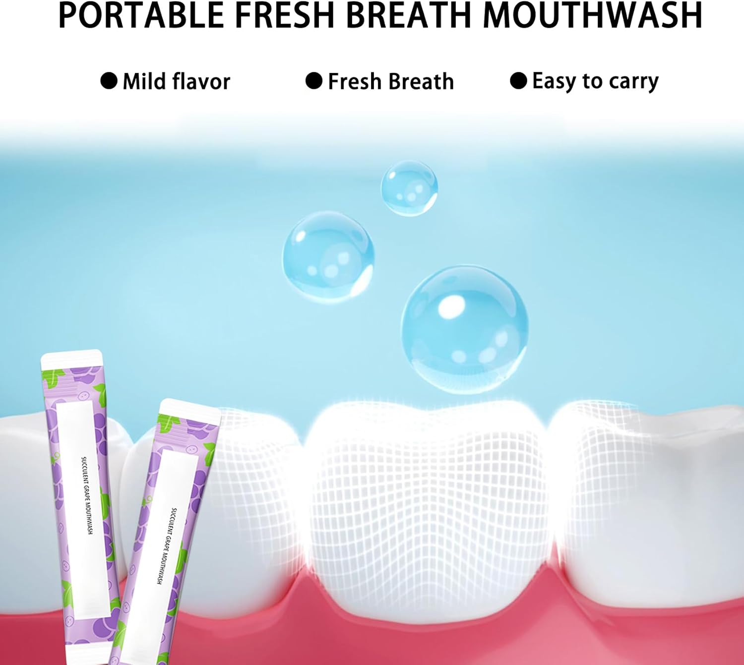 60PCS Travel Size Mouthwash,Portable Mini Mouthwash,Long-Lasting Freshness Travel Mouth Wash for Oral Care A28