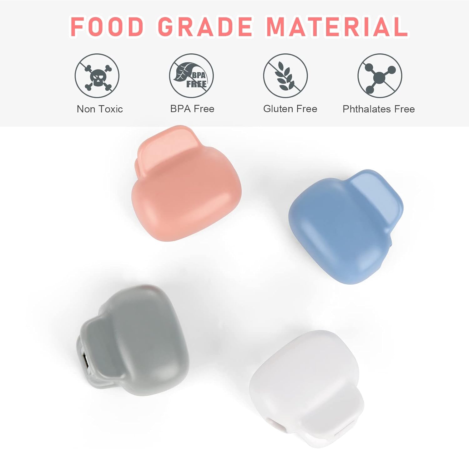 Toothbrush Covers Caps Family Pack:Tooth Brush Coveres Travel Case Protector Plastic Clip for Household Travel, Fits Electronic and Manual Toothbrushes for Adults Kids (W+PINK)