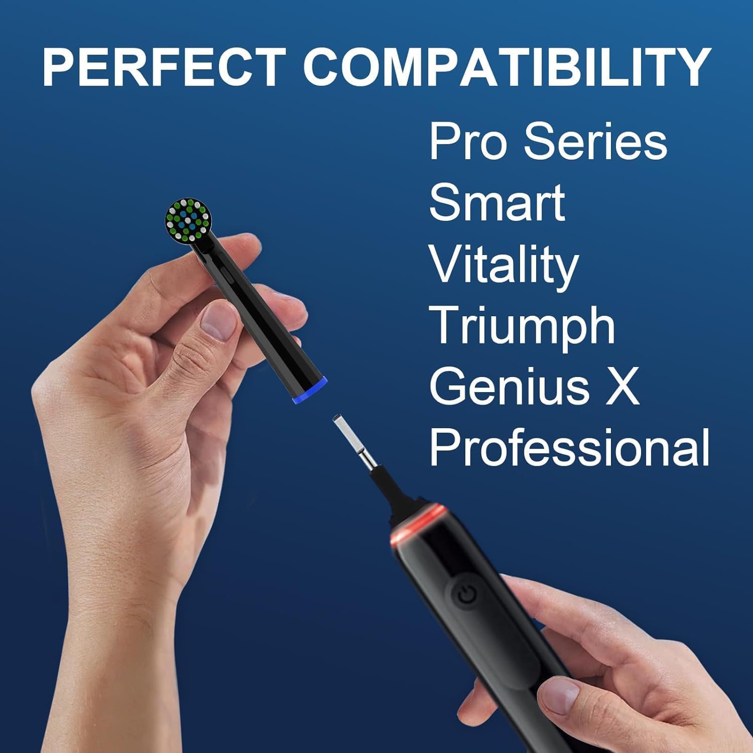 Replacement Toothbrush Heads Compatible with Oral b Braun Smart 1500/7500,Pro 1000/1500,Genius x/6000/Cross/Floss/Sensitive,16PCS Electric Brush Heads Refill for Braun Oral B,