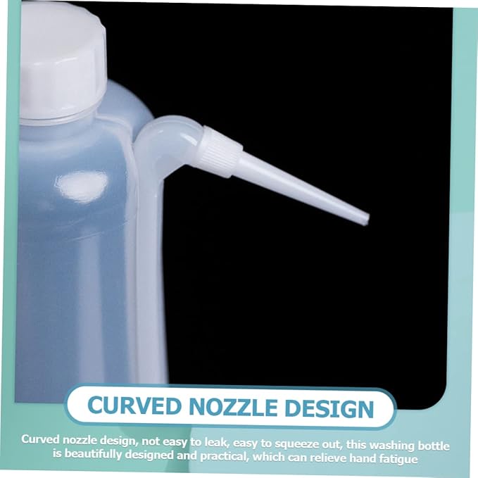 2Pcs Portable Squeeze Wash Bottle Plastic Rinse Bottle with Wide Mouth for and Tattoo Cleaning Lightweight Easy to Store