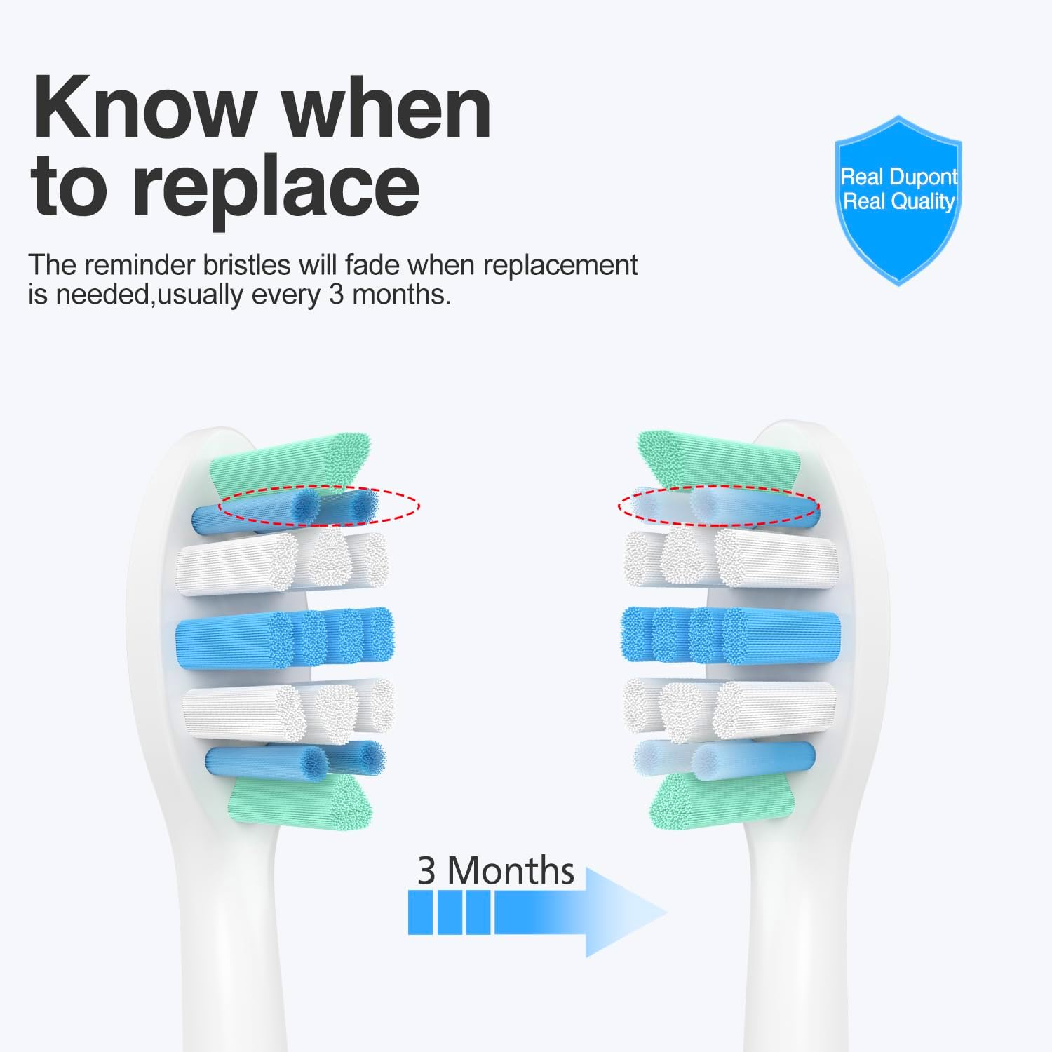 Electric Toothbrush Heads for Philips Sonicare Replacement Heads C1,C2,4100, Replacement Brush Head Compatible with Phillips Sonicare Electric Toothbrushes C2,C1, for Philips Sonic Care Brush,8 Pcs