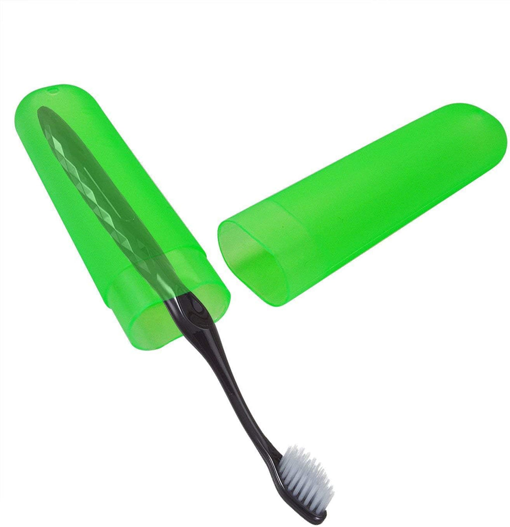 24PCS Plastic Toothbrush Case Six Colors Portable Dust-proof Toothbrush Cases Toothbrushes Holder for Daily and Travel Use (24)