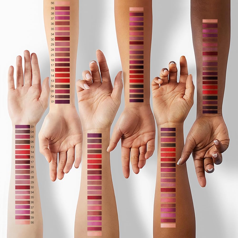 1Pcs 2 in 1 Nude Brown Matte Lip Liner and Liquid Lipstick Stain Makeup Set for women, Brown Long Lasting Smudge Proof Lip Tint Matte Finish Lip Gloss for All-Day Color Hold Easy to Use 25#