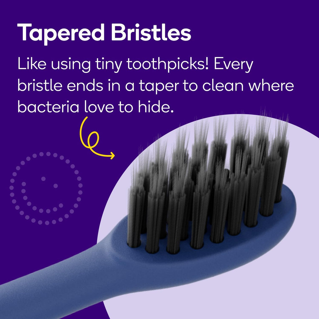 BURST Pro Sonic Electric Toothbrush Genuine Replacement Heads (Cobalt Blue/3 Pack) | Soft Bristles for Deep Clean, Stain & Plaque Removal