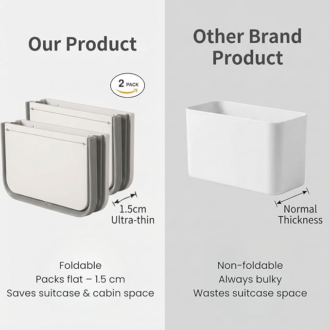 Cruise Magnetic Toothbrush Holder 2 Pack Cabin Walls, Foldable Toothbrush Organizer for Cruise Cabin Bathroom, Strong Magnet, No Drilling, Space-Saving Travel Essential